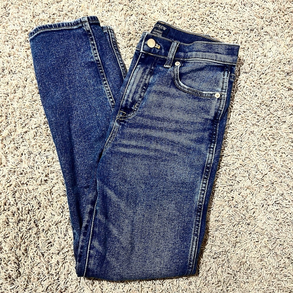 J Crew Classic Vintage Jeans Dark Wash‎ High Waist Women's Sz 26 x 26.5